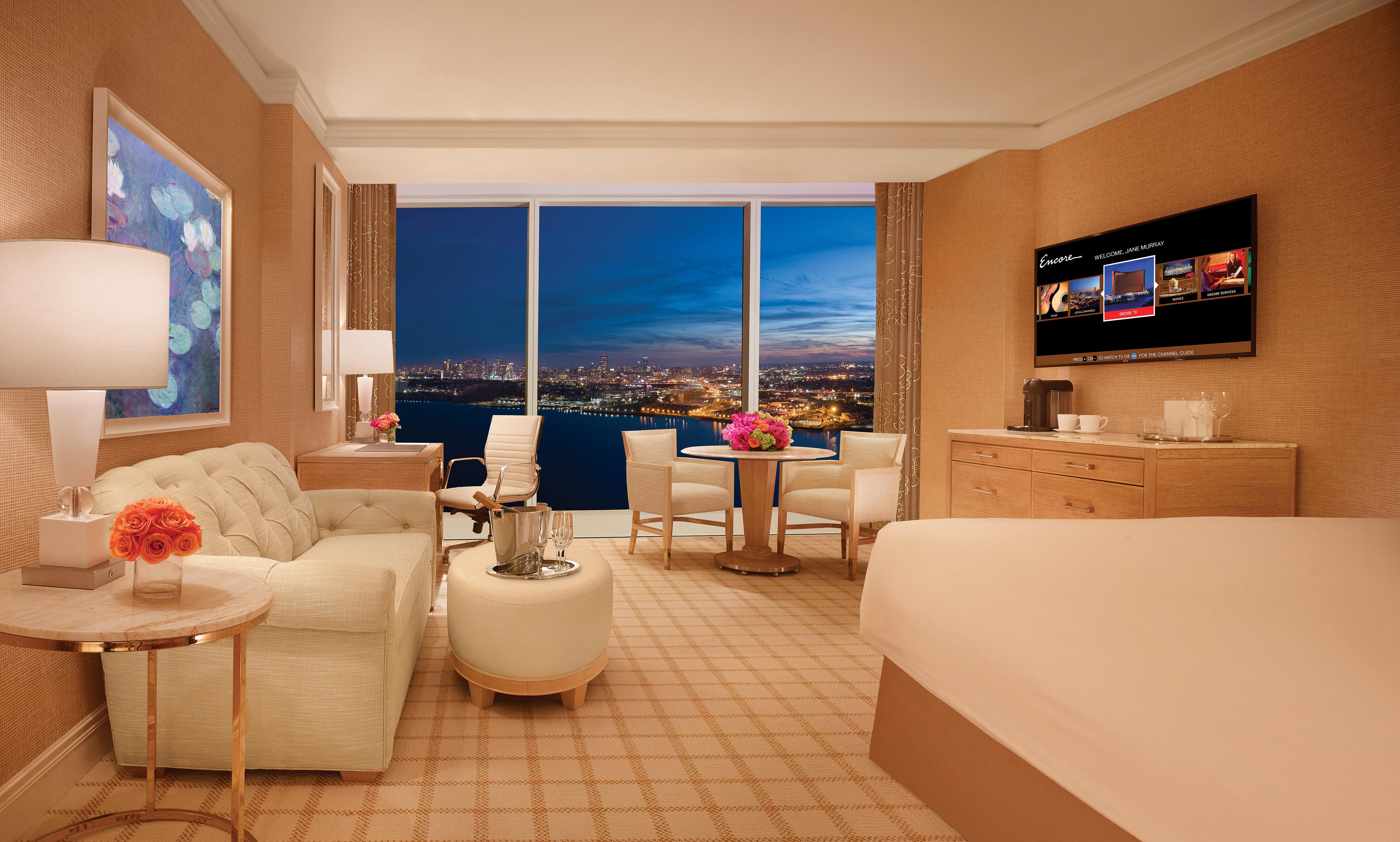 Encore Boston Harbor Everett Kültér fotó A guest room at Encore