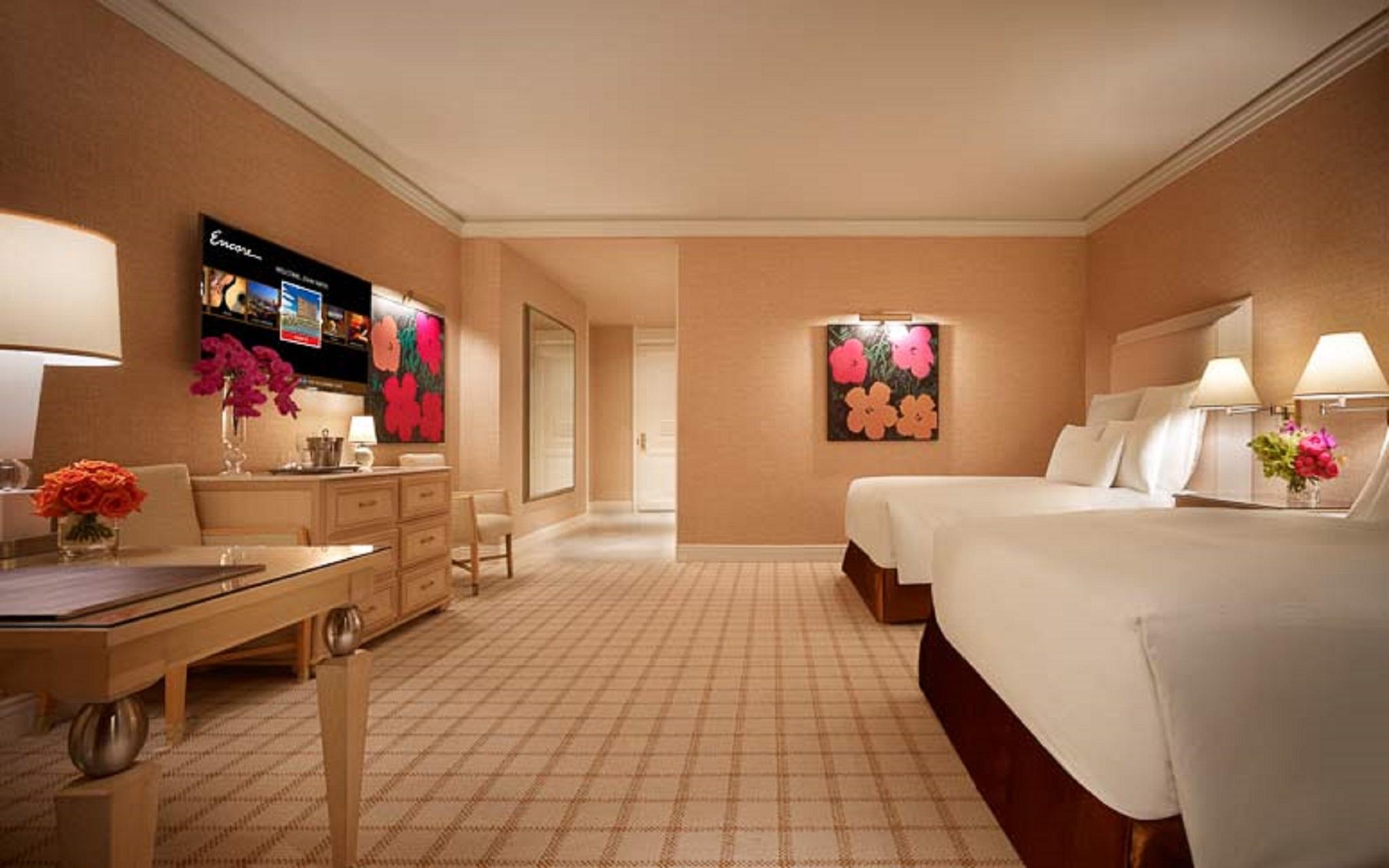 Encore Boston Harbor Everett Kültér fotó A guest room at Encore
